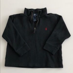 Kids Polo black quarter zip
